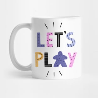 Let's Play Meeple Board Game Mug